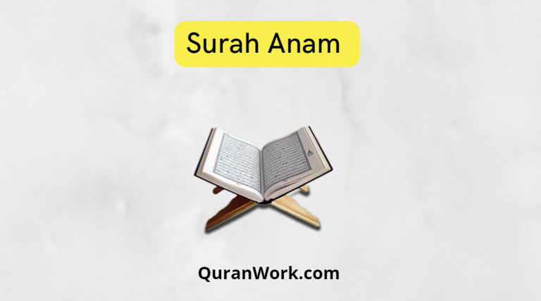 Surah Anam Read Online – Surah Anam PDF