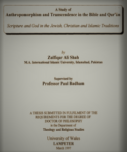 Anthropomorphism And Transcendence In The Bible And Quran Pdf Download