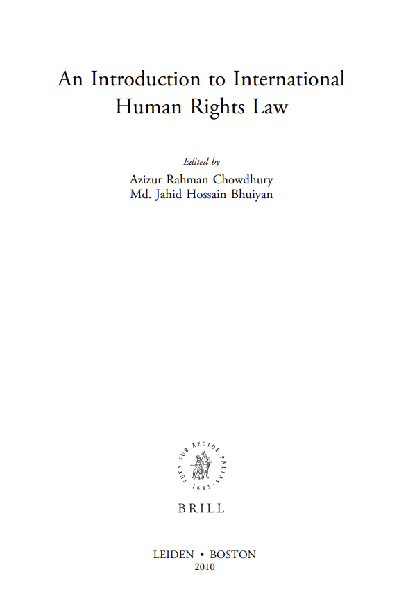 An Introduction to International Human Rights Law by Azizur Rahman pdf
