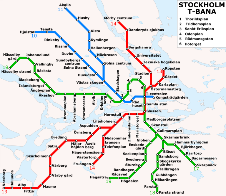 Tunnelbanan Stockholm – Tunnelbana Karta